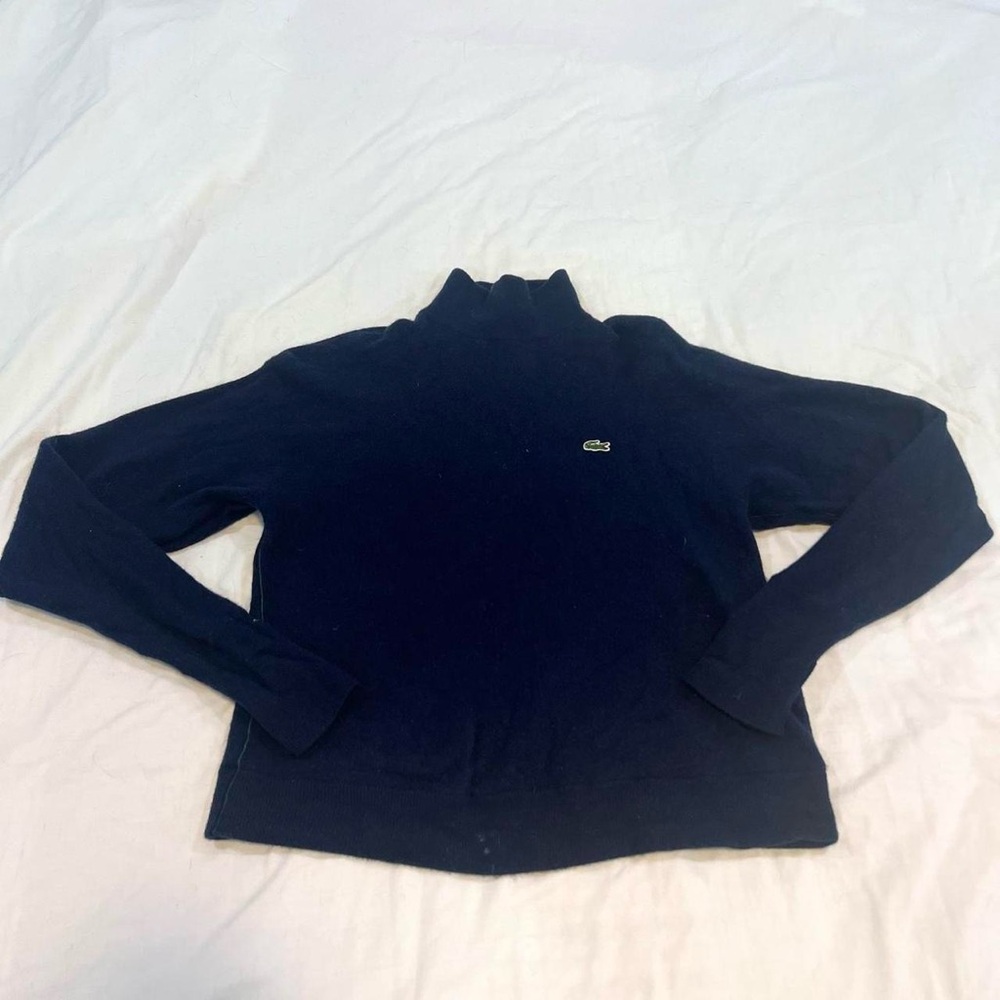 Lacoste Women’s Dark Blue Wool Turtleneck Sweater